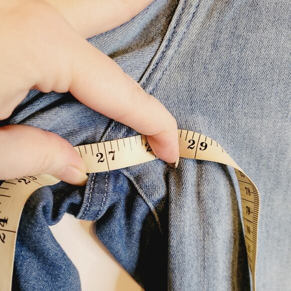 Soft Surroundings womens two tone light and dark blue straight leg jeans size 16 - Picture 10 of 11